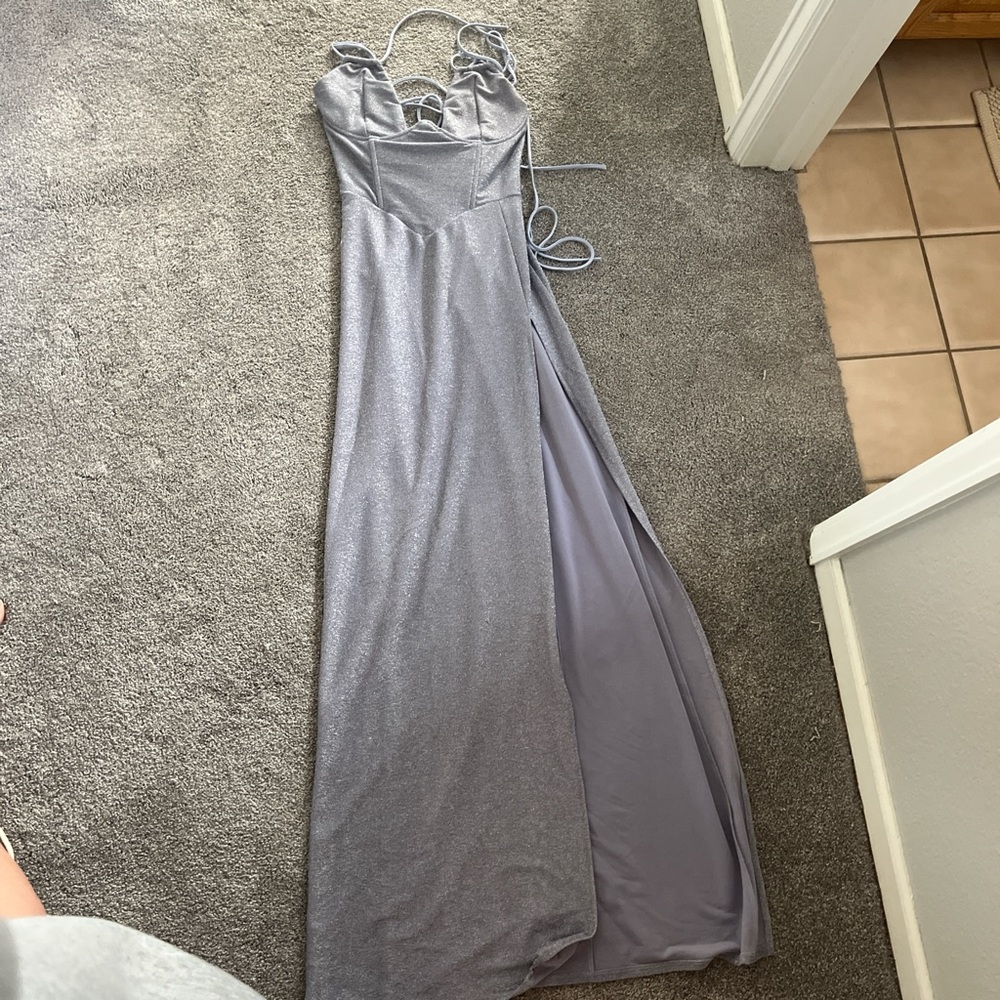 Light Purple Sparkly Lucy in the Sky Dress w/ slit